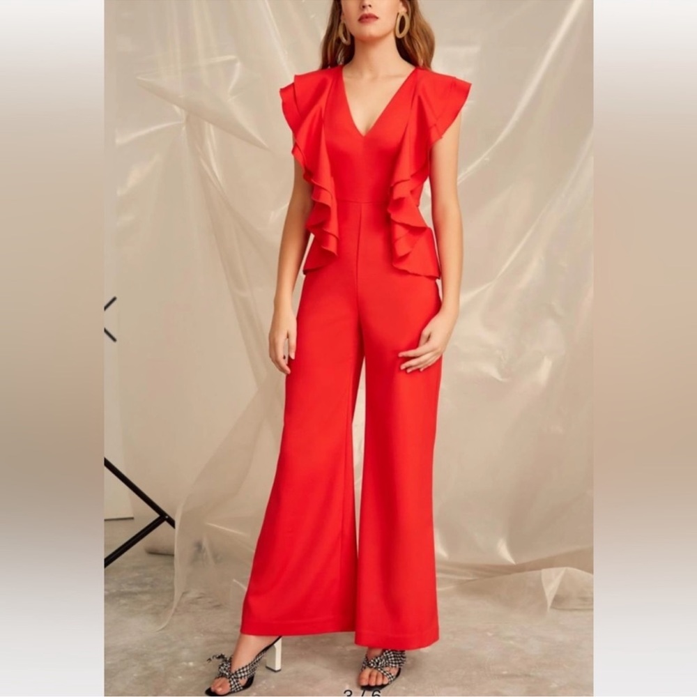 C/MEO COLLECTIVE Red Jumpsuit